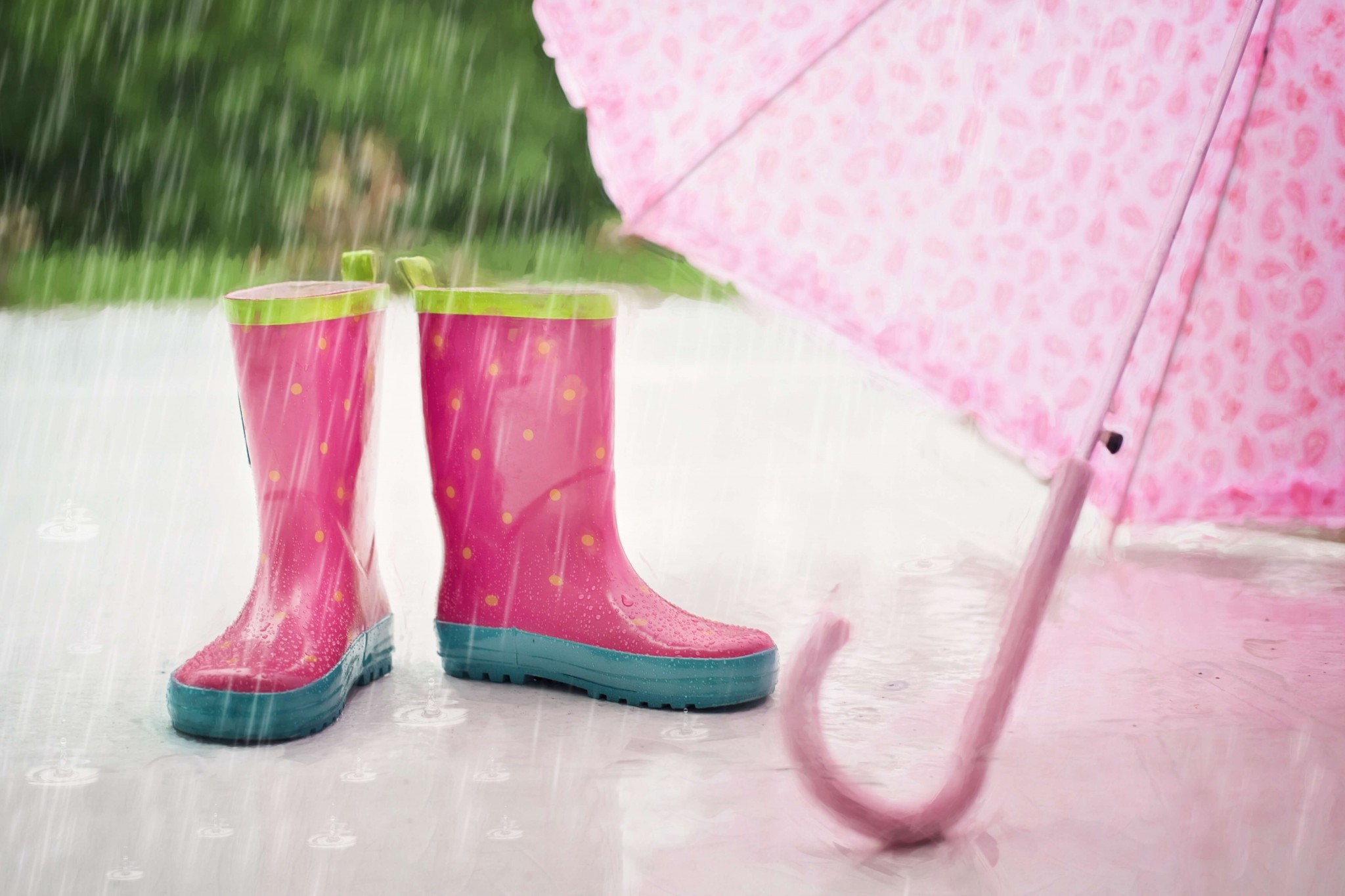 雨靴と傘
